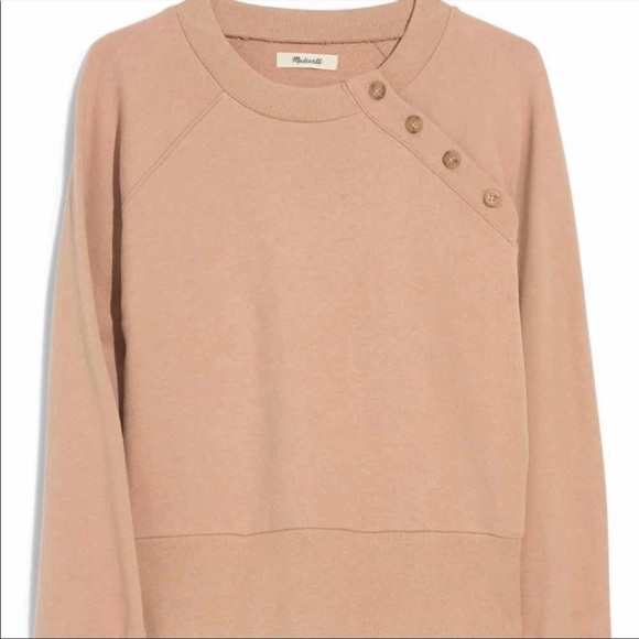 Madewell Tops - Madewell Miles Button Detail Sweatshirt Sandstone color
